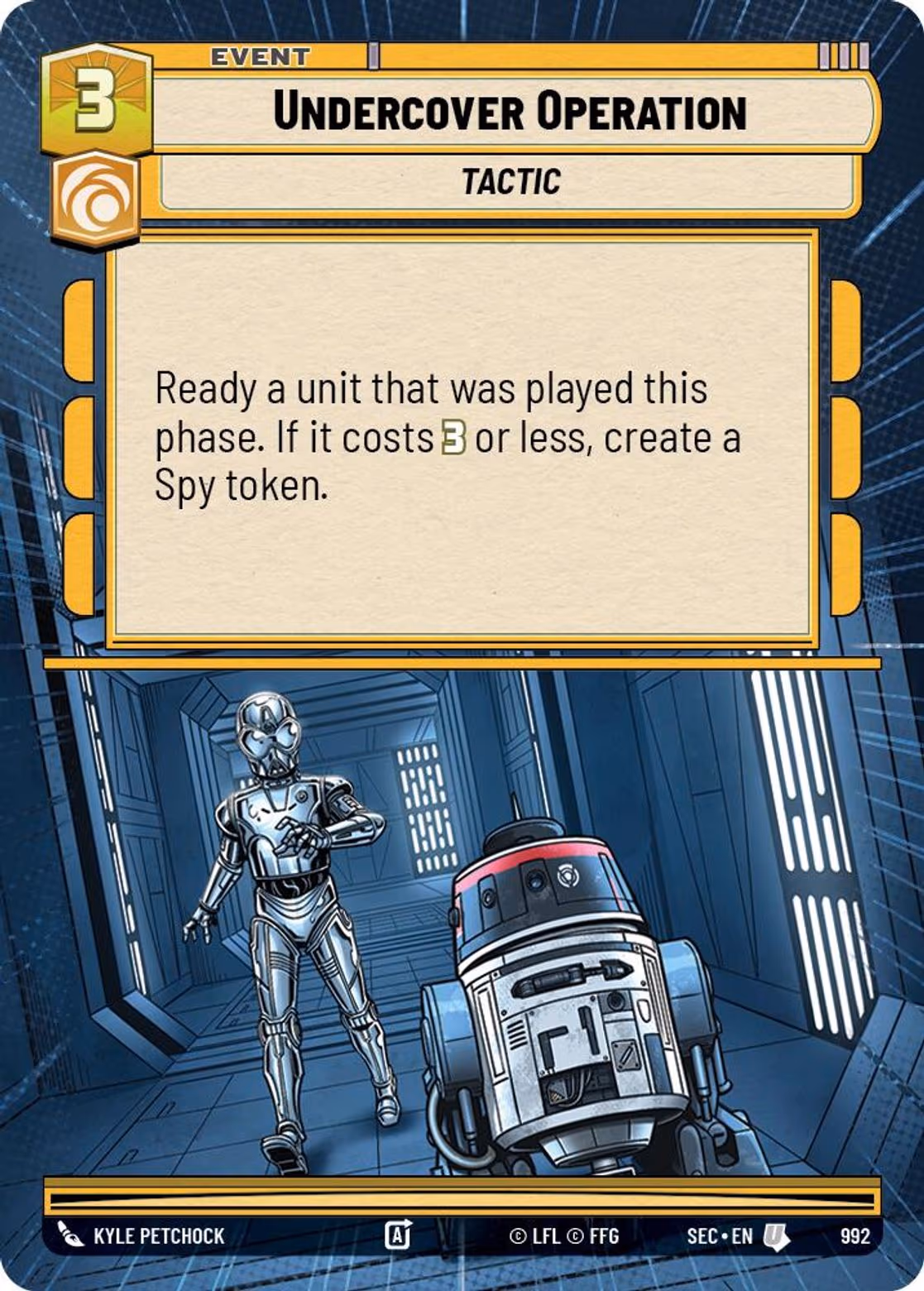 Undercover Operation SEC-992 Hyperspace Foil Star Wars Unlimited card