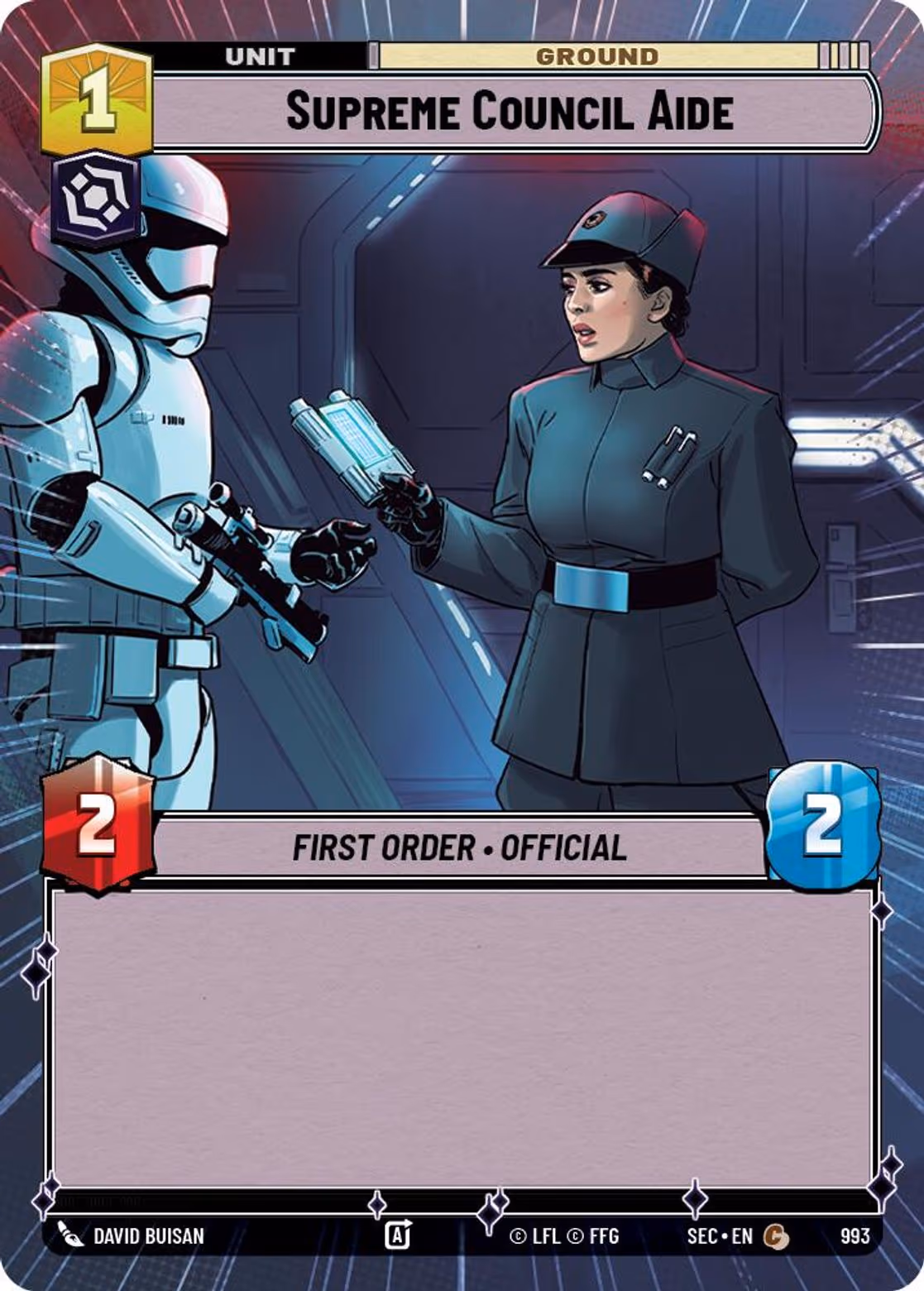 Supreme Council Aide SEC-993 Hyperspace Foil Star Wars Unlimited card
