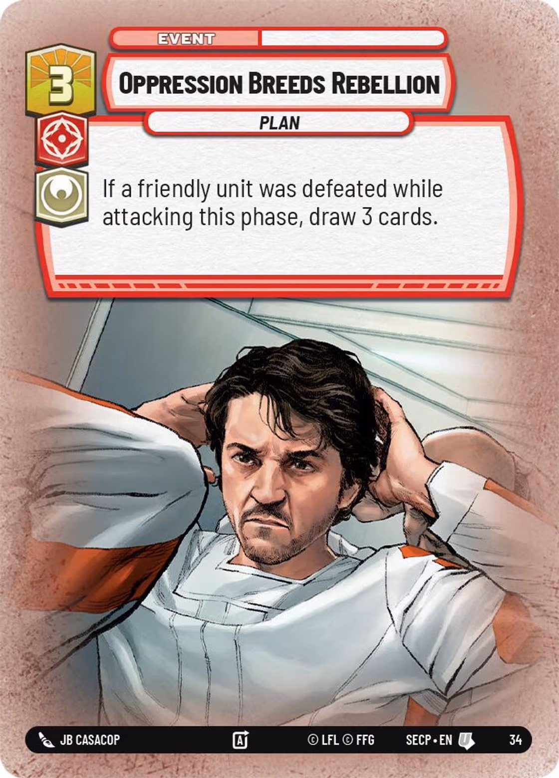 Oppression Breeds Rebellion SECOP-34 OP Promo Foil Star Wars Unlimited card