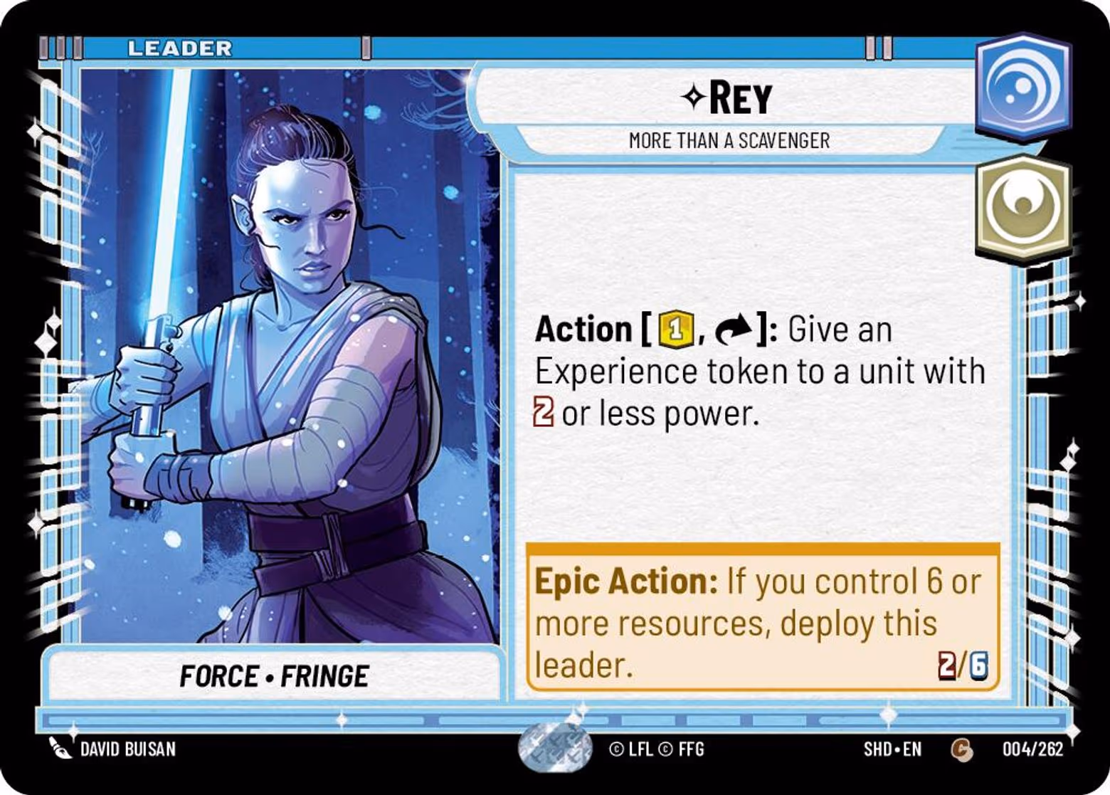 Rey - More Than a Scavenger SHD-004 Star Wars Unlimited card