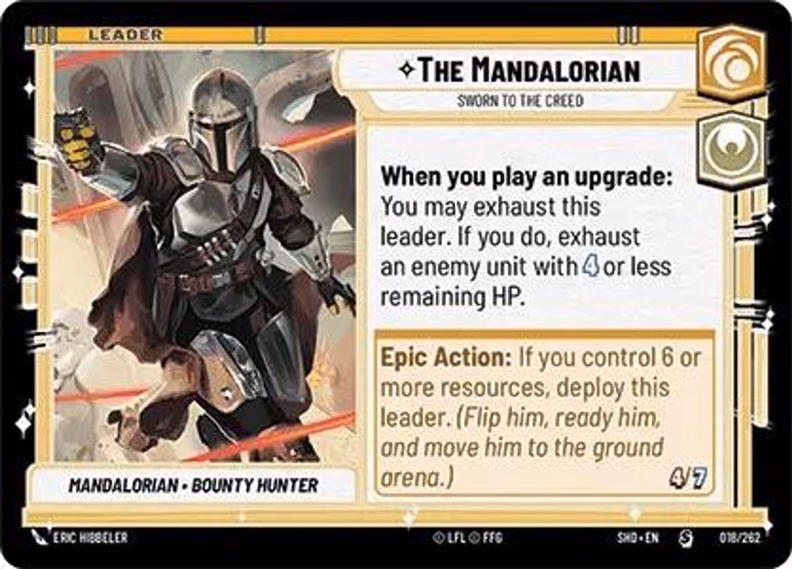 The Mandalorian - Sworn to the Creed SHD-018 Star Wars Unlimited card