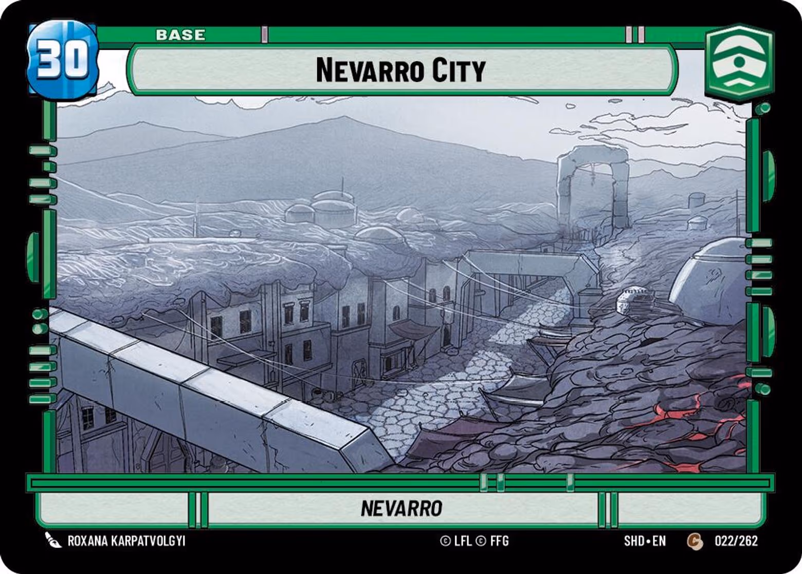 Nevarro City - Nevarro SHD-022 Star Wars Unlimited card