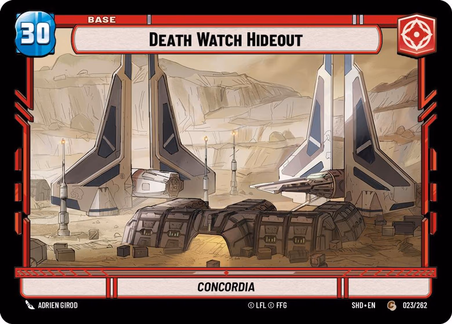 Death Watch Hideout - Concordia SHD-023 Star Wars Unlimited card