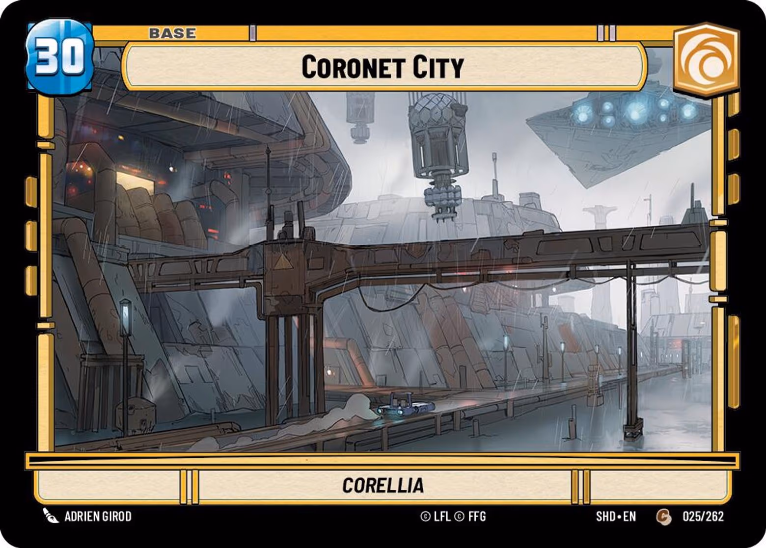 Coronet City - Corellia SHD-025 Star Wars Unlimited card