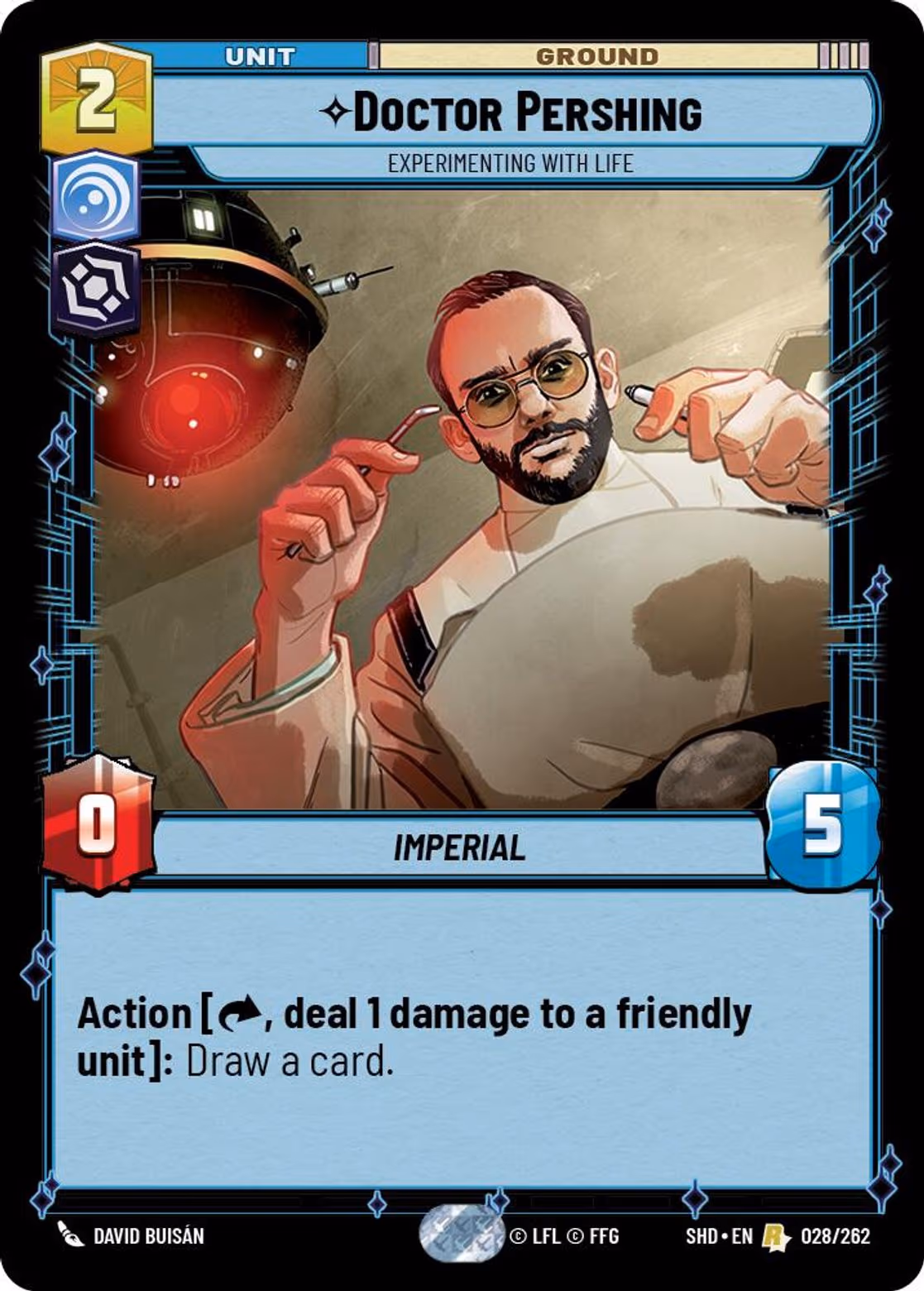Doctor Pershing - Experimenting With Life SHD-028 Star Wars Unlimited card