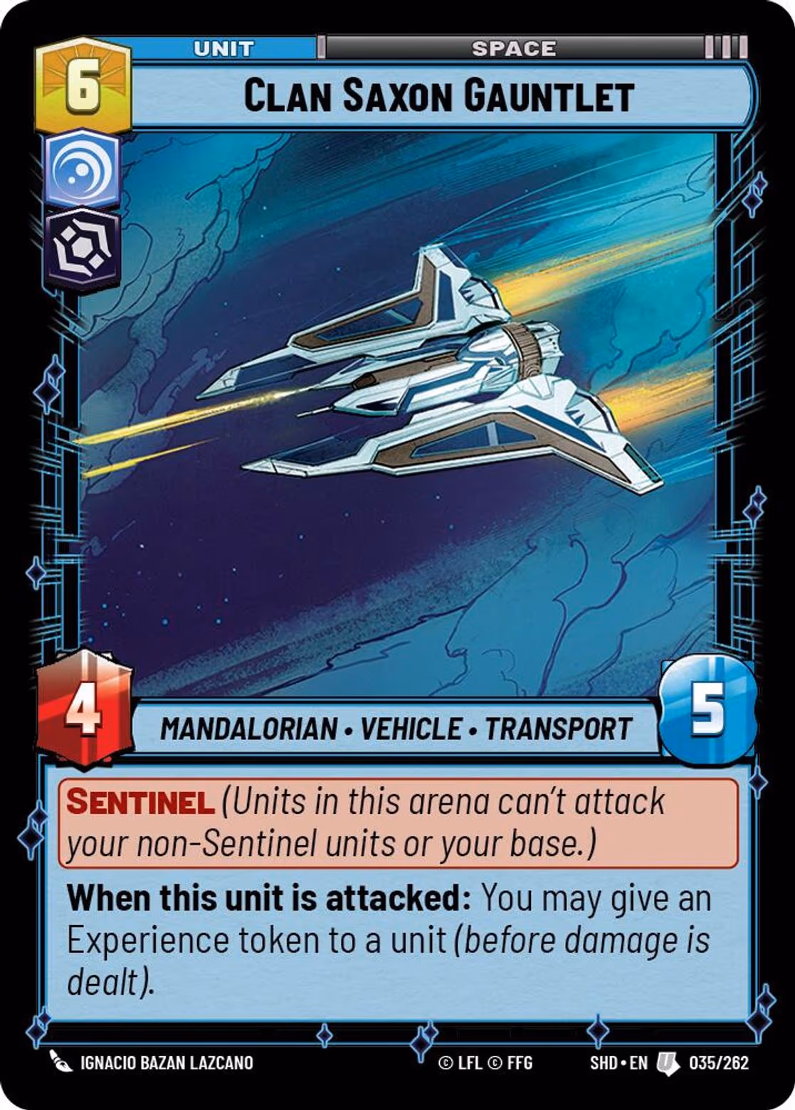 Clan Saxon Gauntlet SHD-035 Star Wars Unlimited card