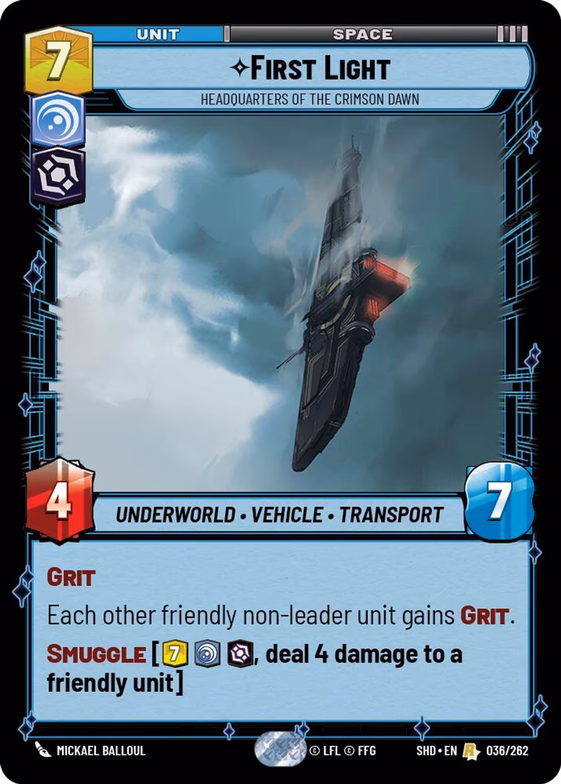 First Light - Headquarters of the Crimson Dawn SHD-036 Star Wars Unlimited card