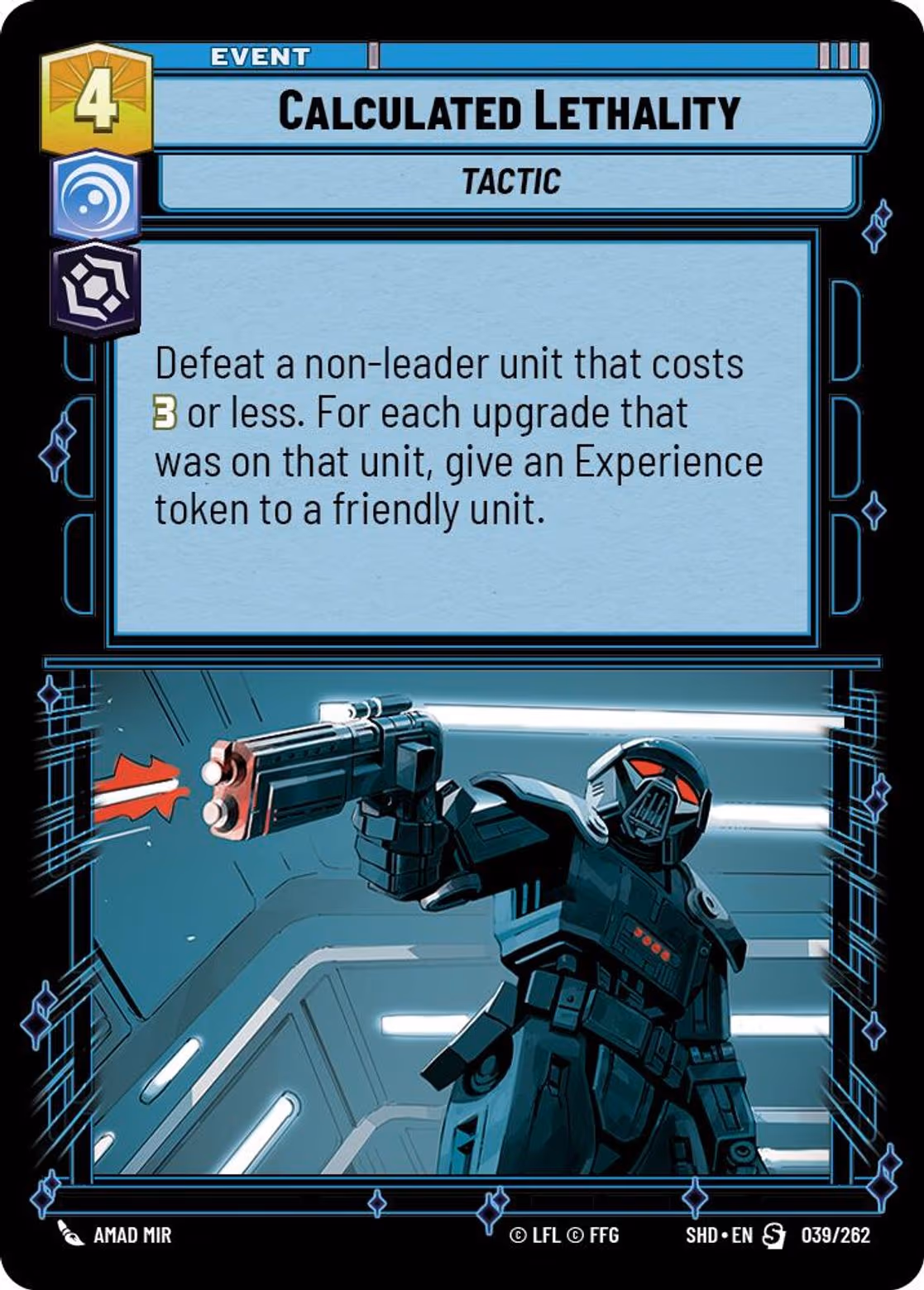 Calculated Lethality SHD-039 Star Wars Unlimited card
