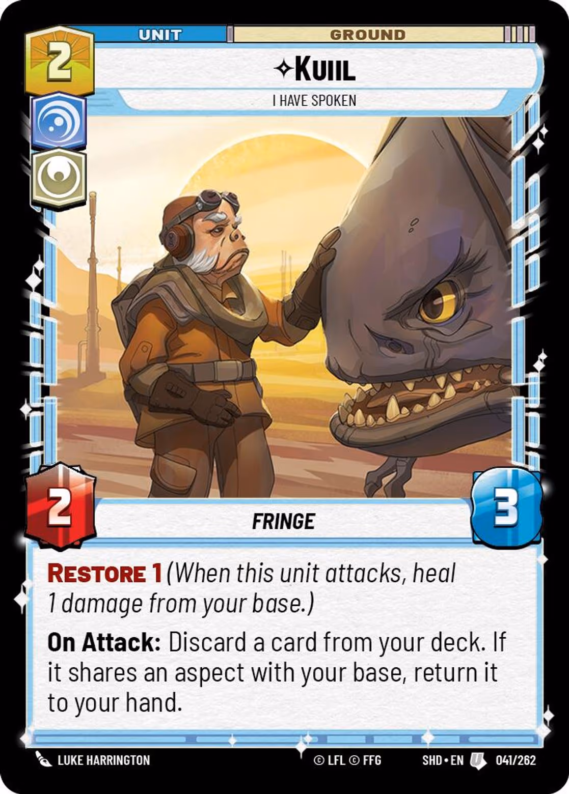 Kuiil - I Have Spoken SHD-041 Star Wars Unlimited card