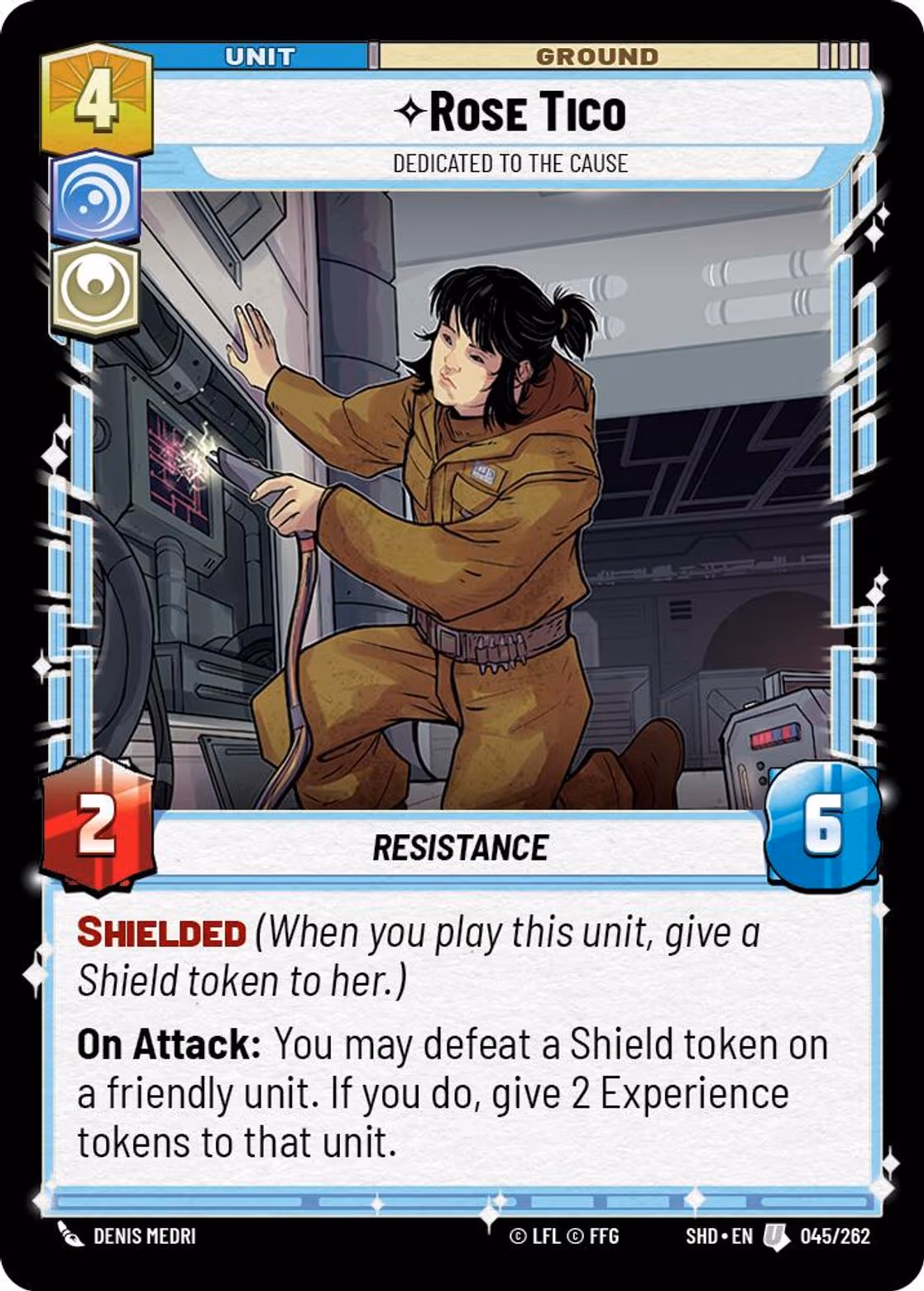 Rose Tico - Dedicated to the Cause SHD-045 Star Wars Unlimited card