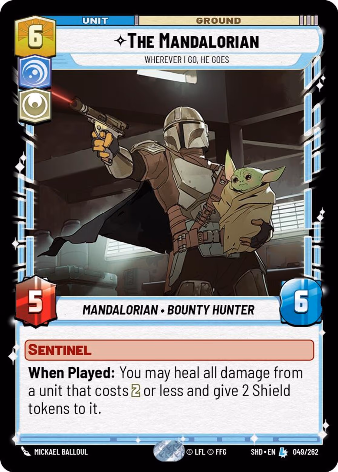 The Mandalorian - Wherever I Go, He Goes SHD-049 Star Wars Unlimited card