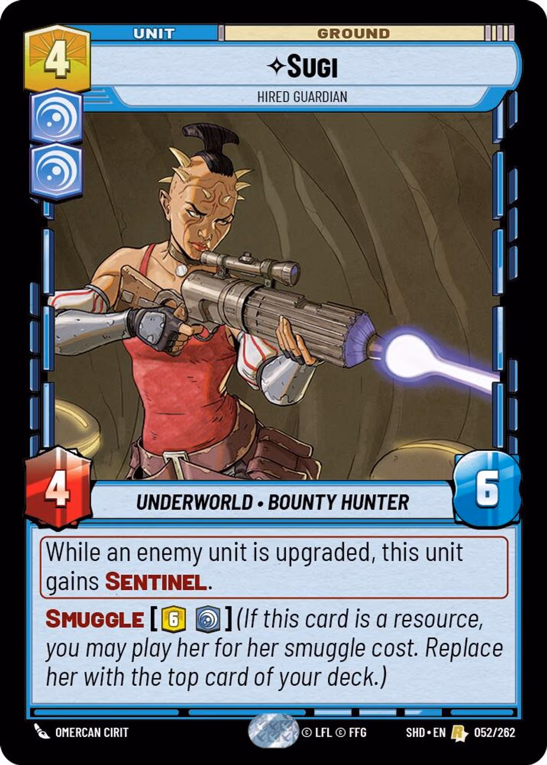 Sugi - Hired Guardian SHD-052 Star Wars Unlimited card