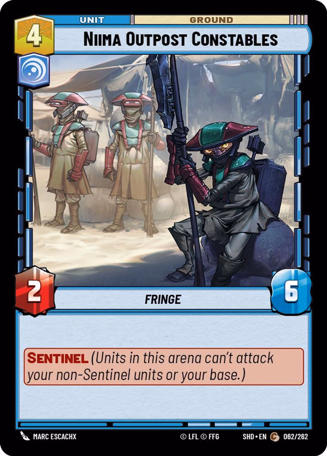 Niima Outpost Constables SHD-062 Star Wars Unlimited card