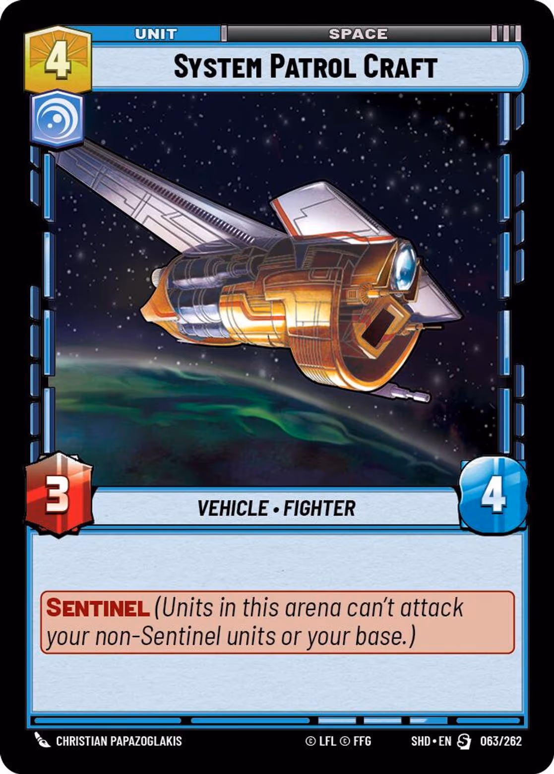 System Patrol Craft SHD-063 Star Wars Unlimited card