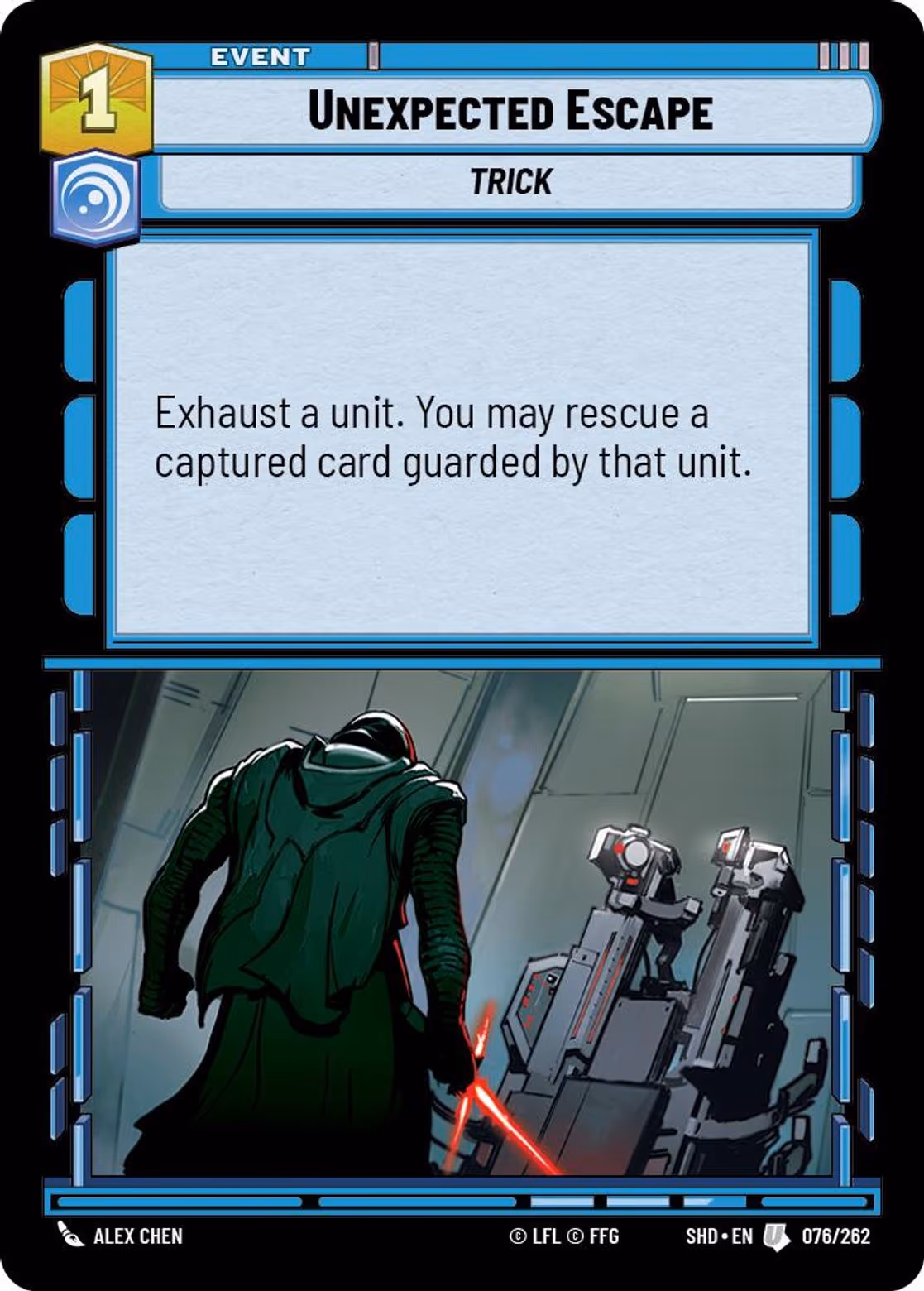 Unexpected Escape SHD-076 Star Wars Unlimited card