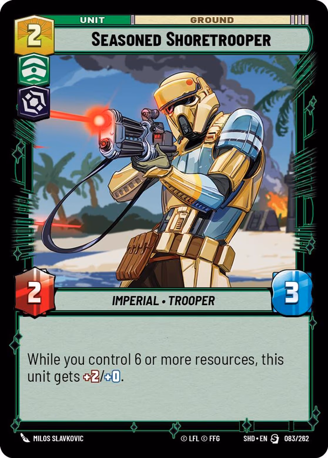 Seasoned Shoretrooper SHD-083 Star Wars Unlimited card