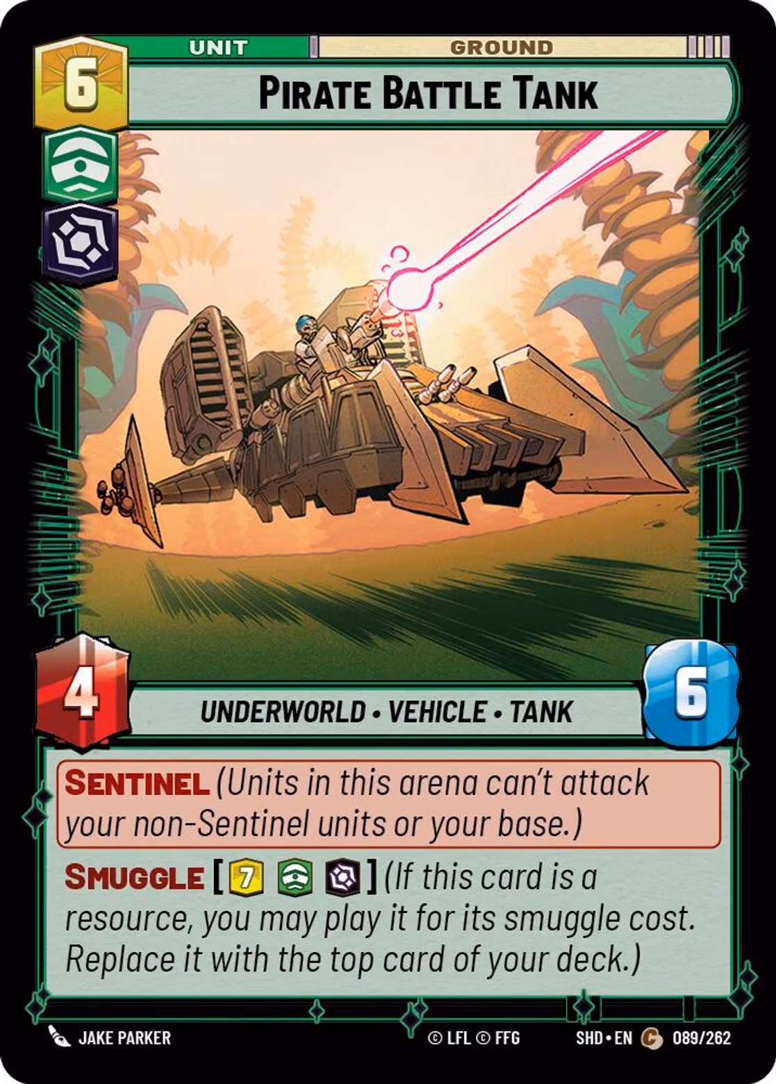 Pirate Battle Tank SHD-089 Star Wars Unlimited card