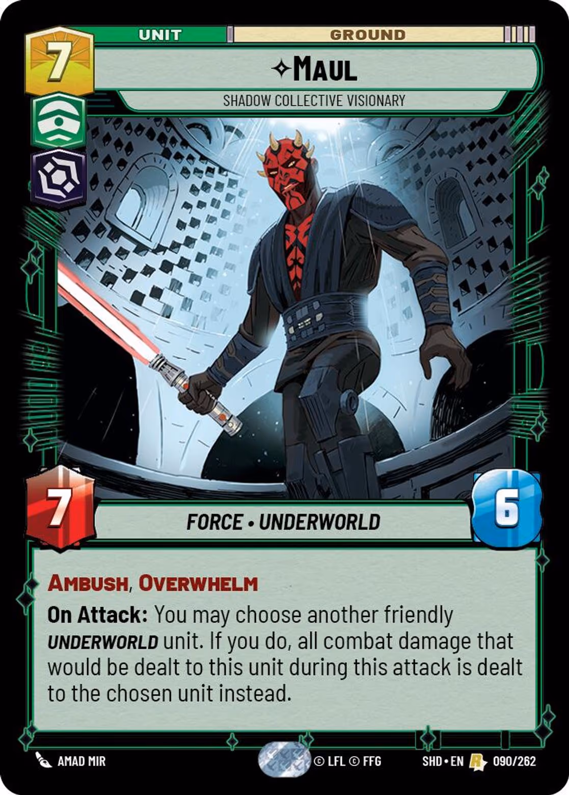Maul - Shadow Collective Visionary SHD-090 Star Wars Unlimited card