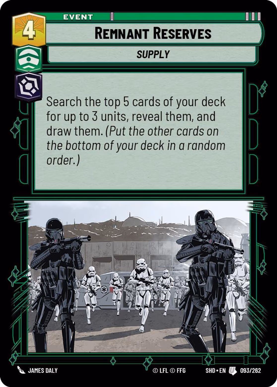 Remnant Reserves SHD-093 Star Wars Unlimited card