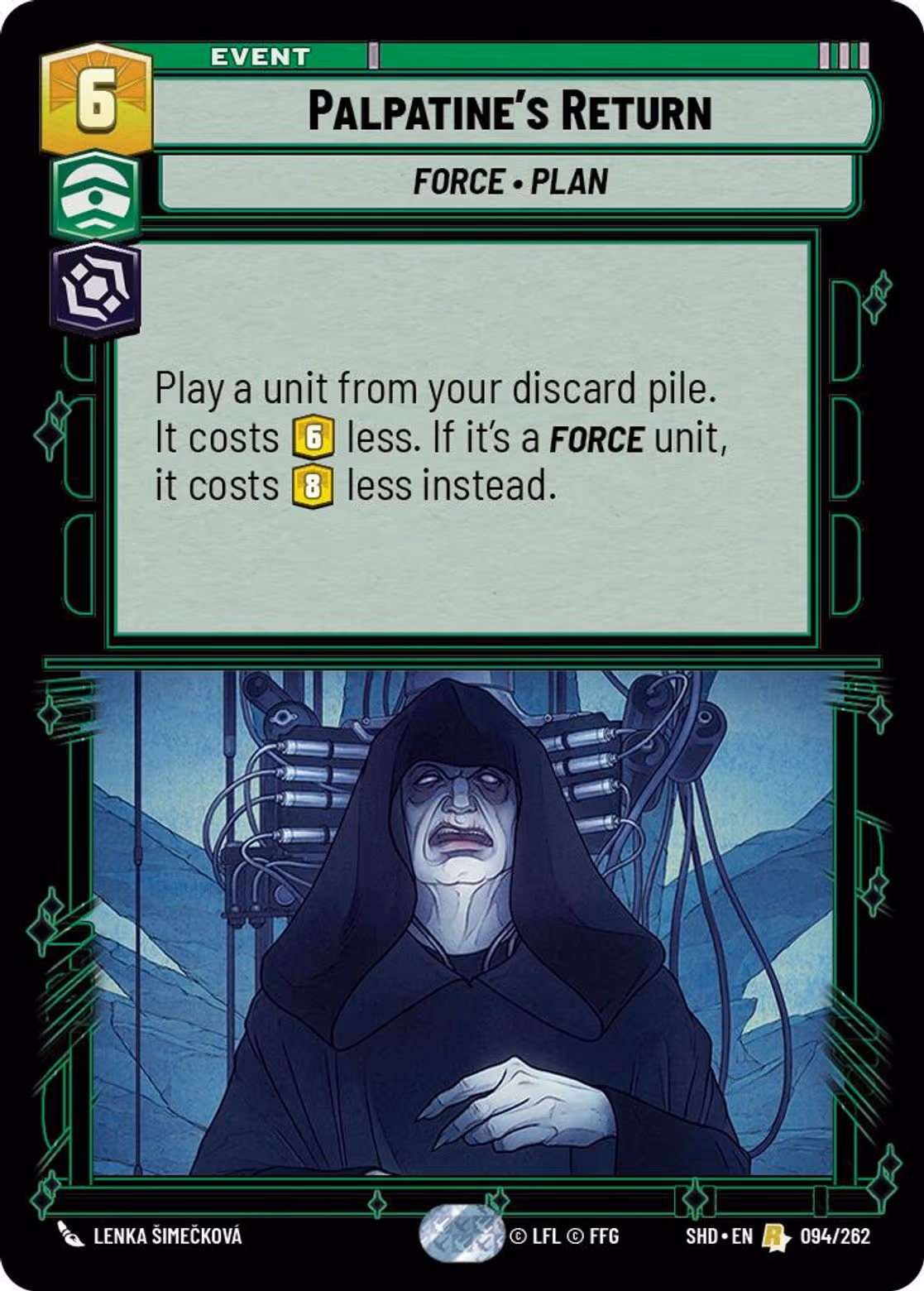 Palpatine's Return SHD-094 Star Wars Unlimited card