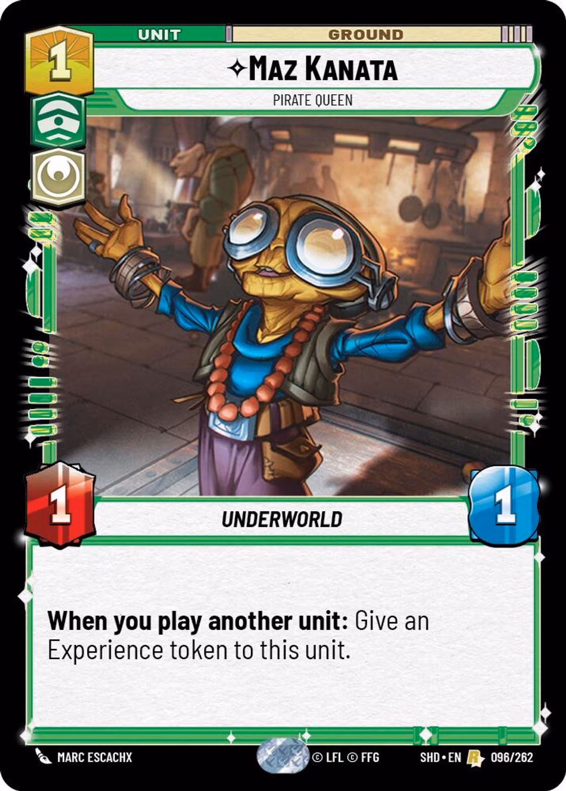 Maz Kanata - Pirate Queen SHD-096 Star Wars Unlimited card