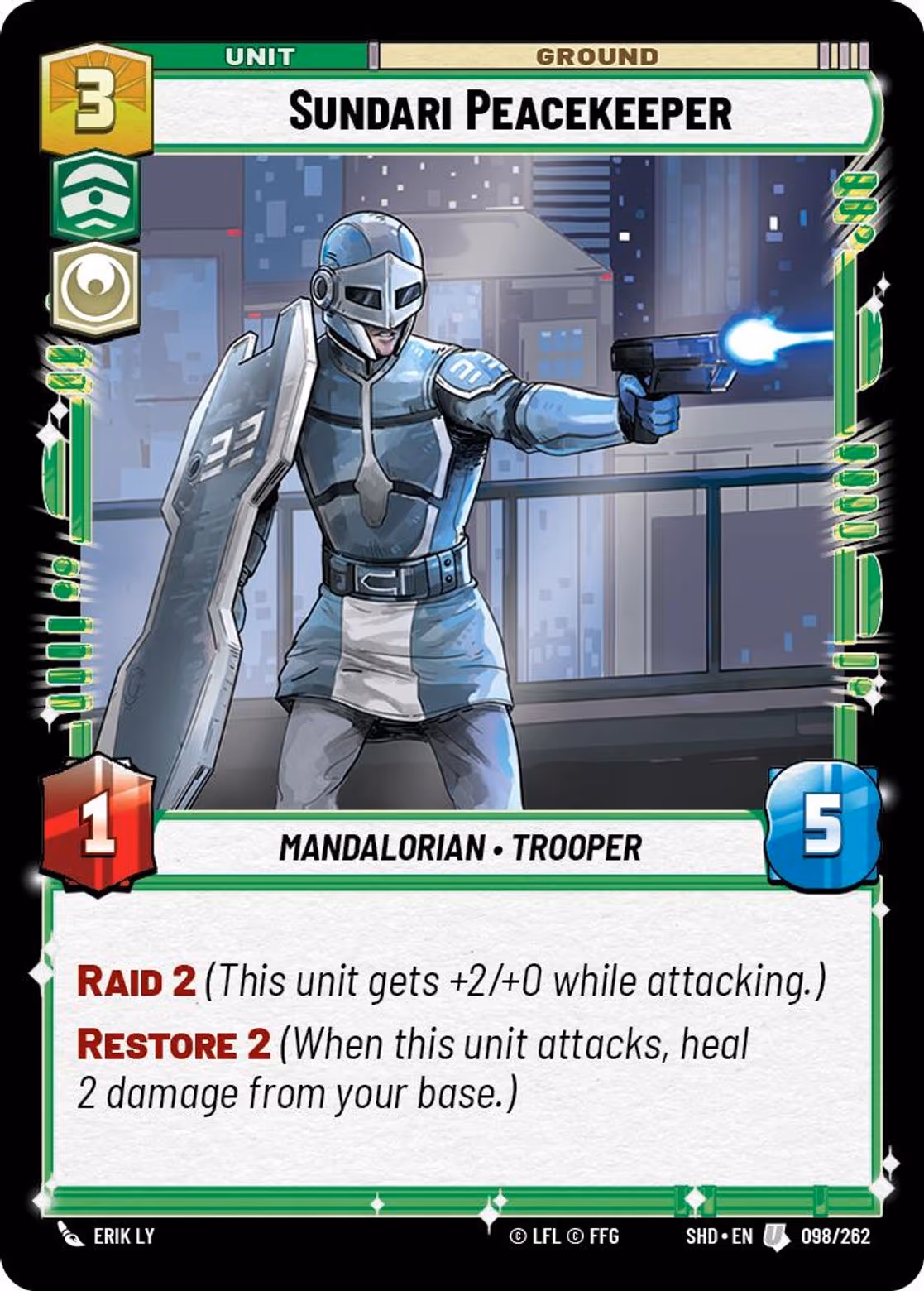 Sundari Peacekeeper SHD-098 Star Wars Unlimited card