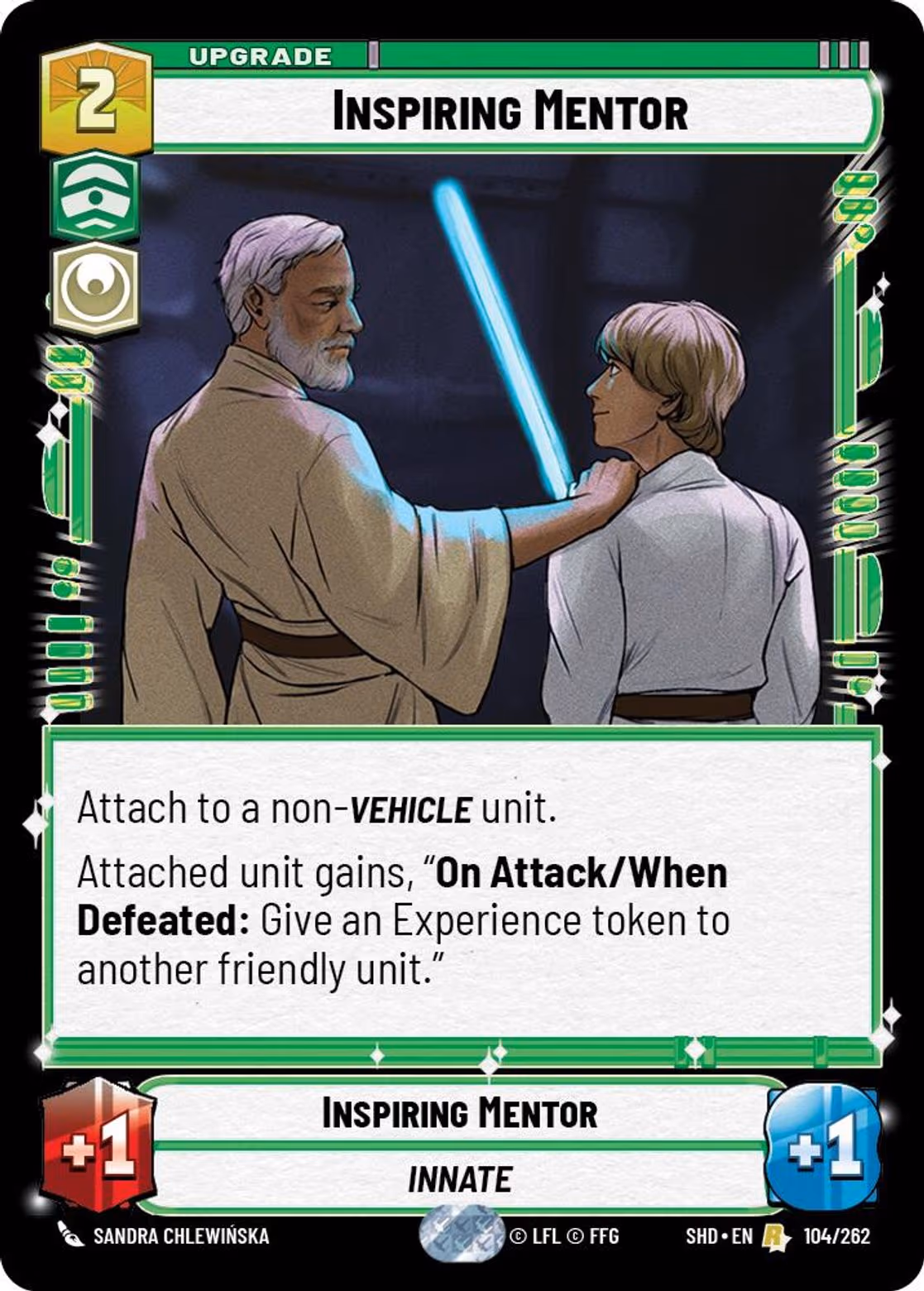 Inspiring Mentor SHD-104 Star Wars Unlimited card