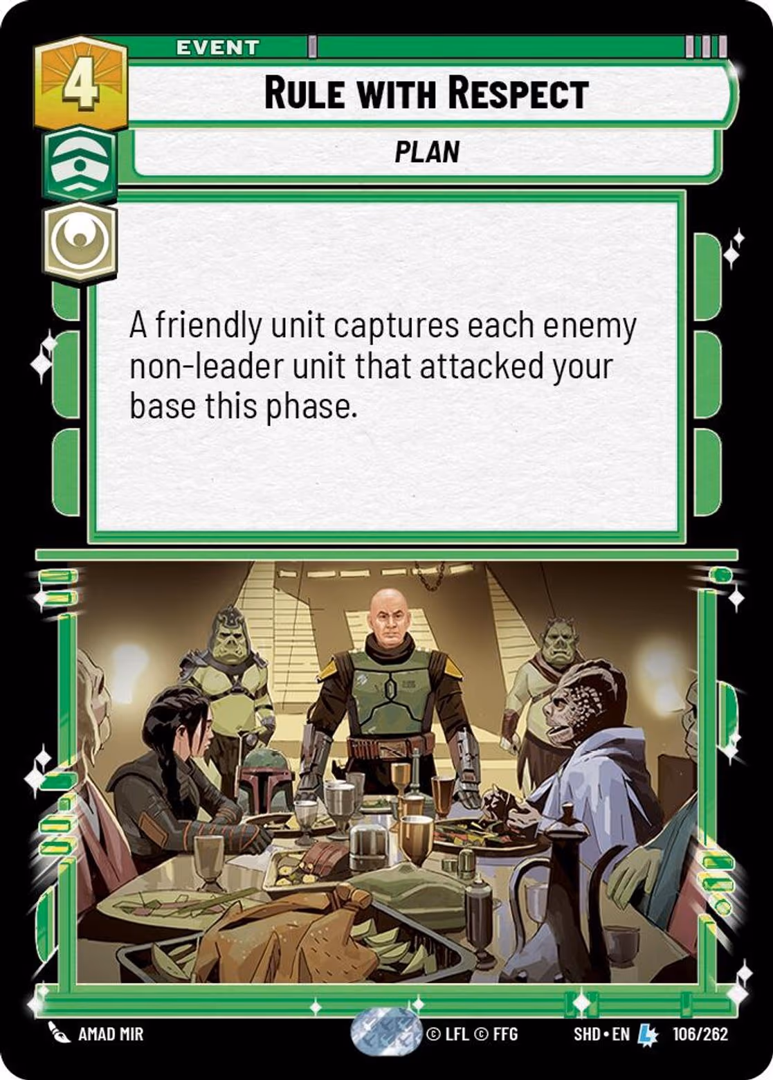 Rule with Respect SHD-106 Star Wars Unlimited card