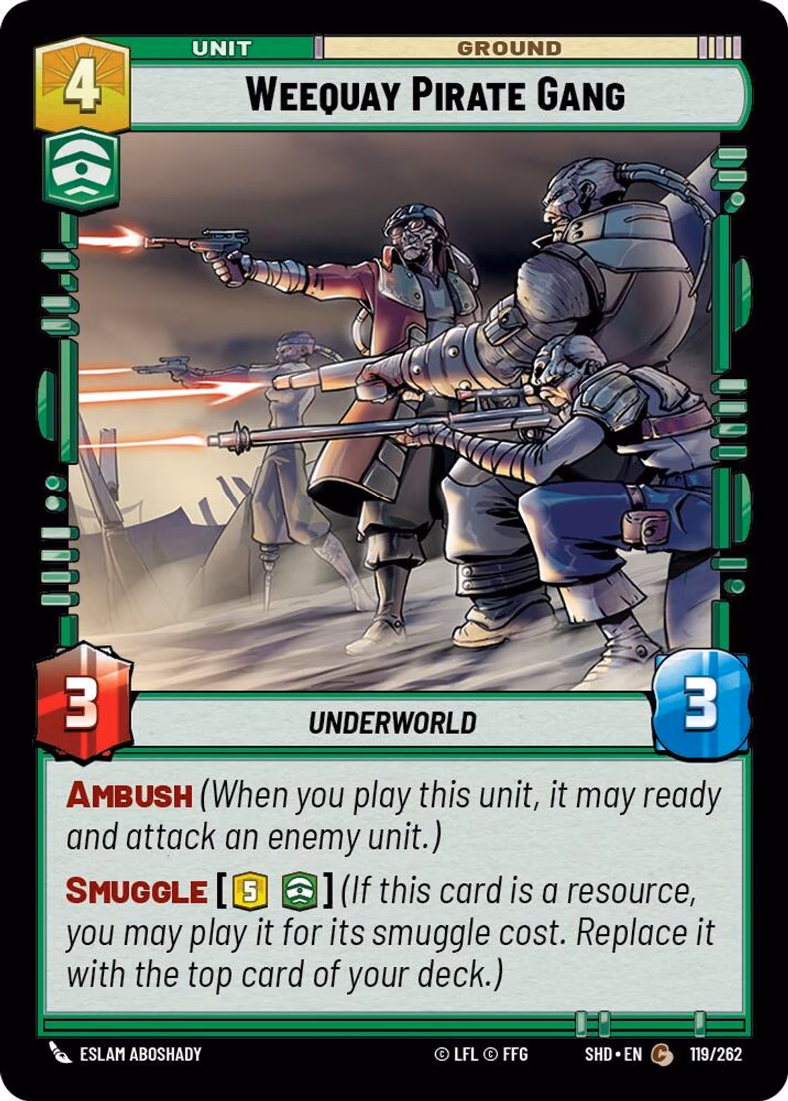 Weequay Pirate Gang SHD-119 Star Wars Unlimited card