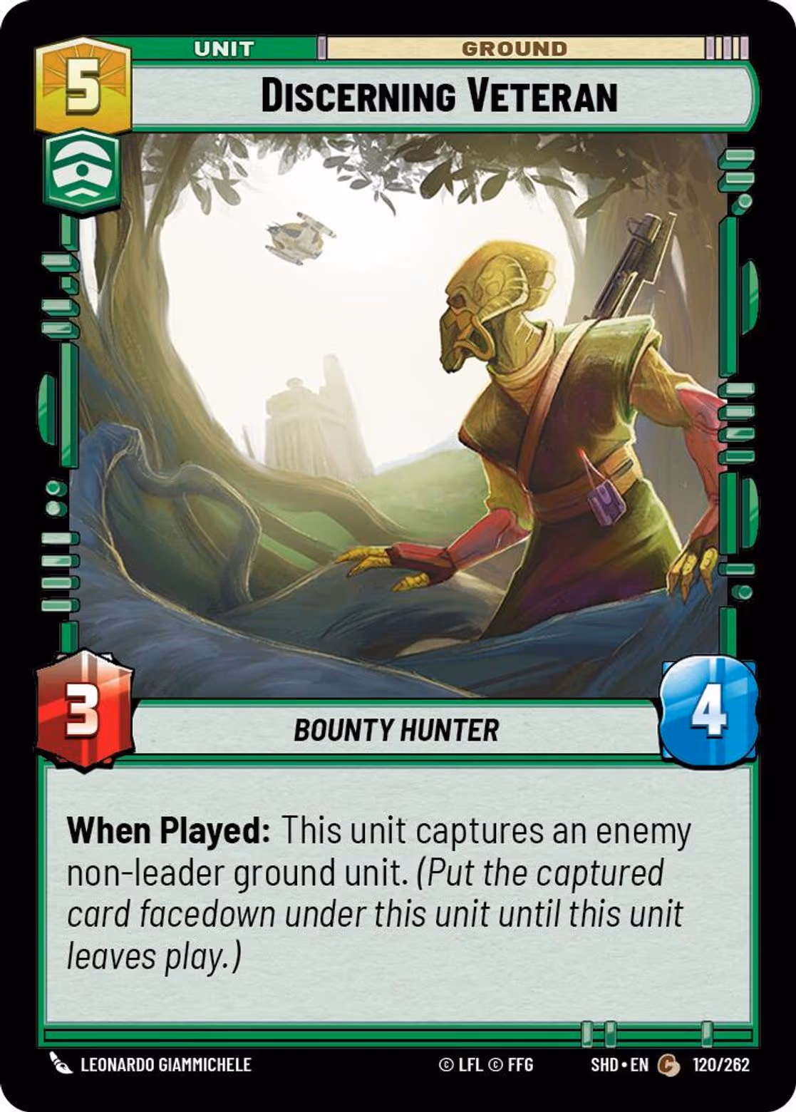 Discerning Veteran SHD-120 Star Wars Unlimited card