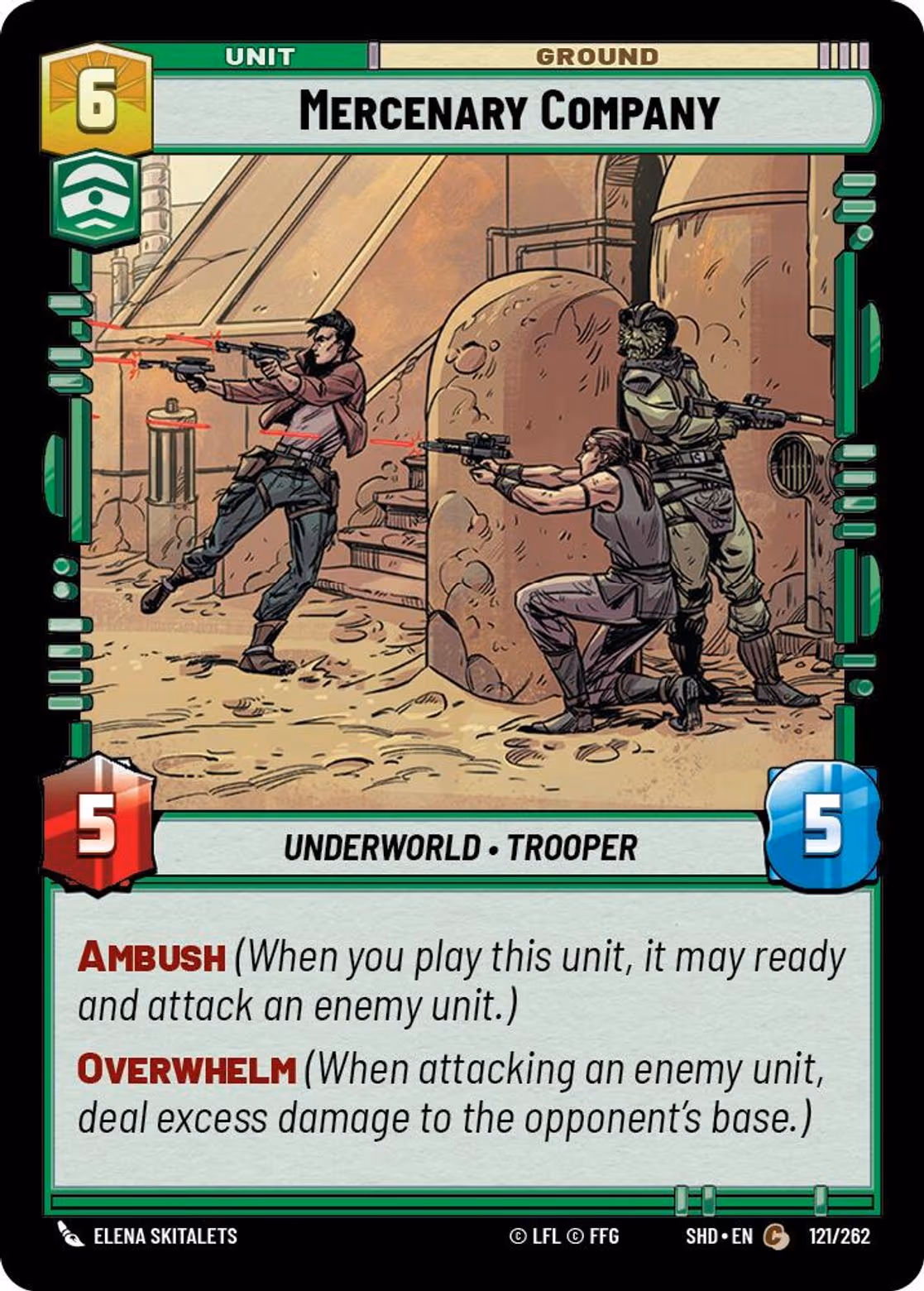 Mercenary Company SHD-121 Star Wars Unlimited card