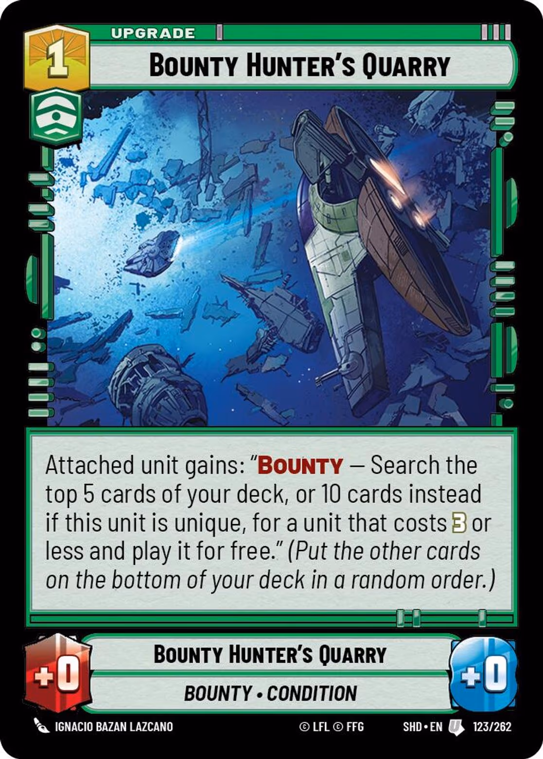 Bounty Hunter's Quarry SHD-123 Star Wars Unlimited card