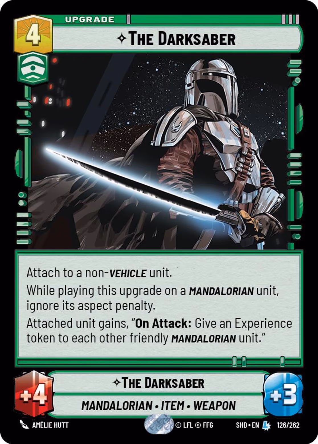 The Darksaber SHD-126 Star Wars Unlimited card