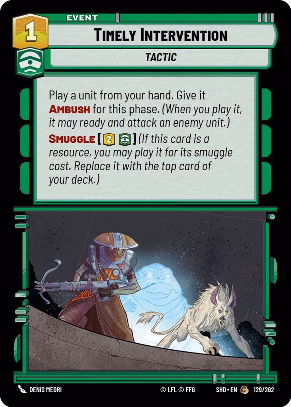 Timely Intervention SHD-129 Star Wars Unlimited card