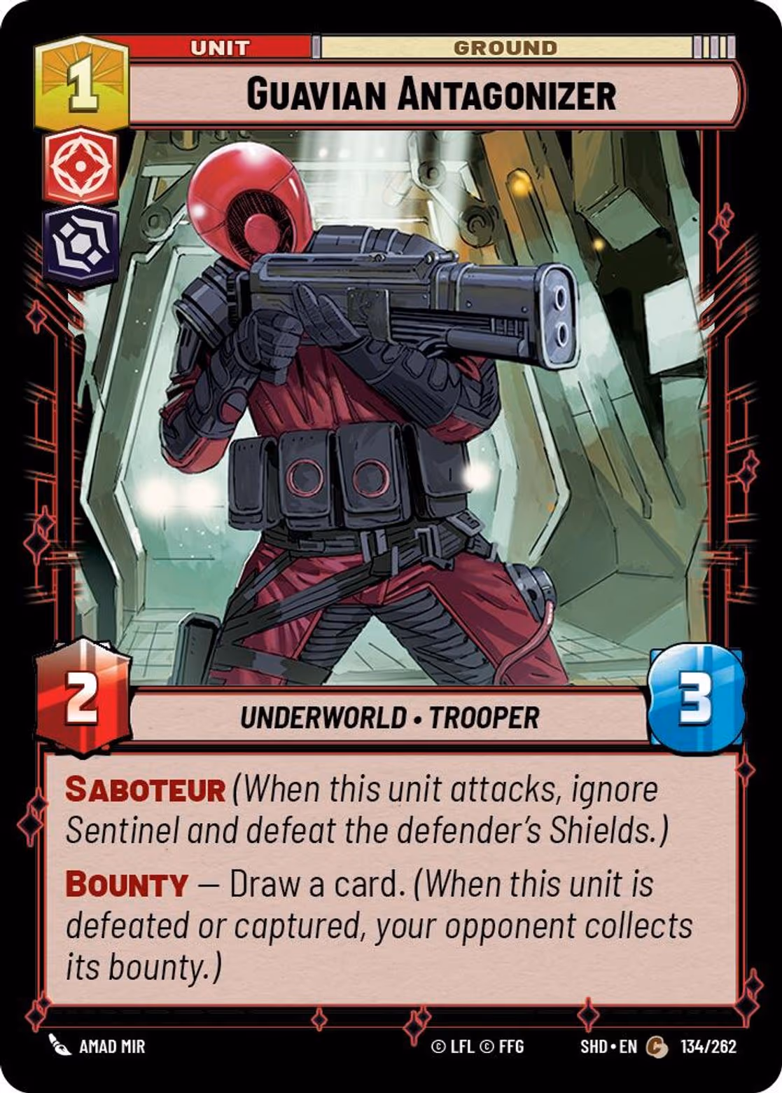 Guavian Antagonizer SHD-134 Star Wars Unlimited card