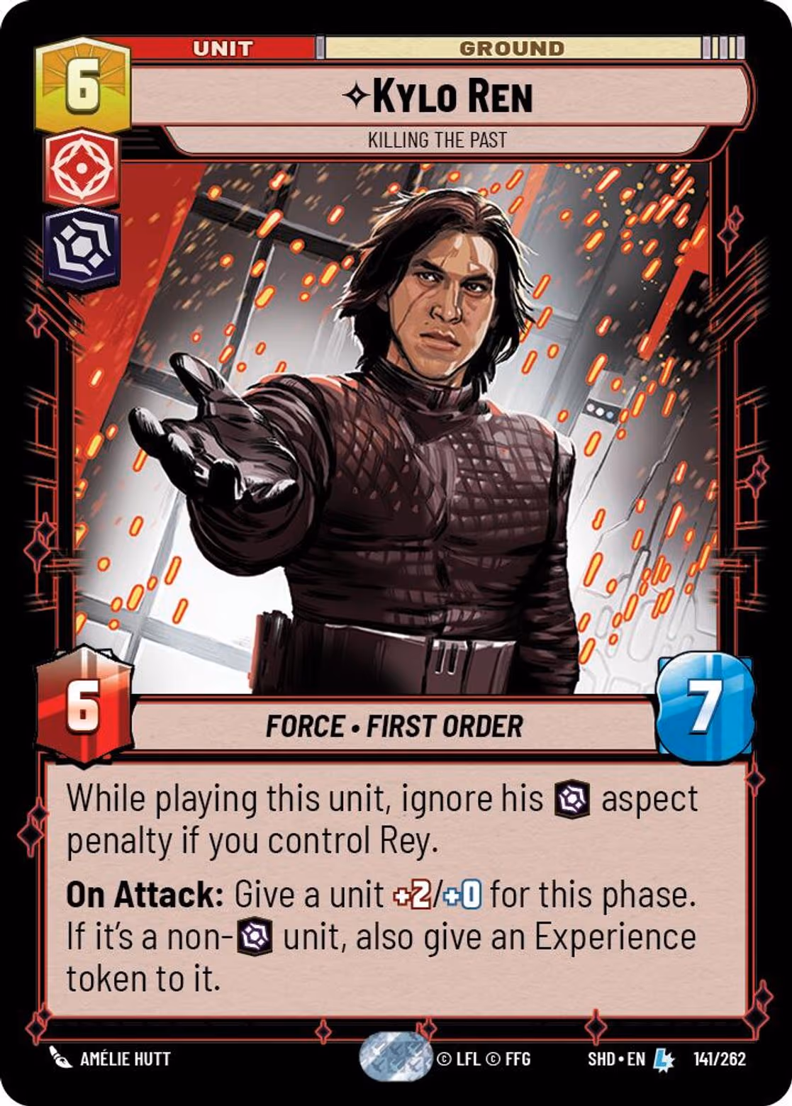 Kylo Ren - Killing the Past SHD-141 Star Wars Unlimited card