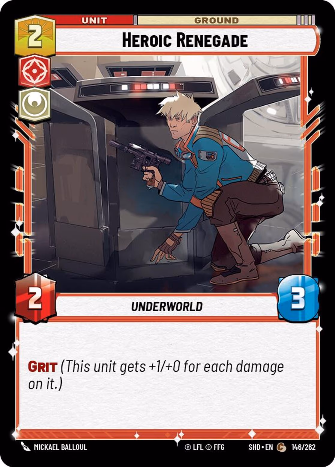 Heroic Renegade SHD-146 Star Wars Unlimited card