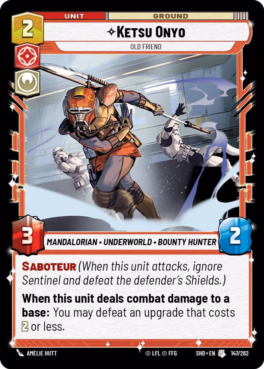Ketsu Onyo - Old Friend SHD-147 Star Wars Unlimited card