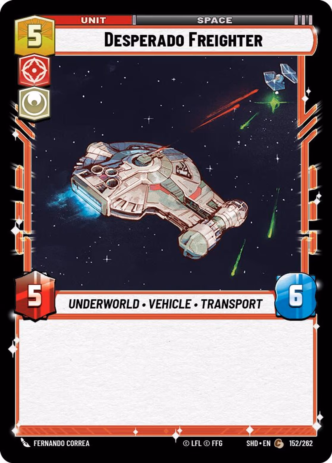 Desperado Freighter SHD-152 Star Wars Unlimited card