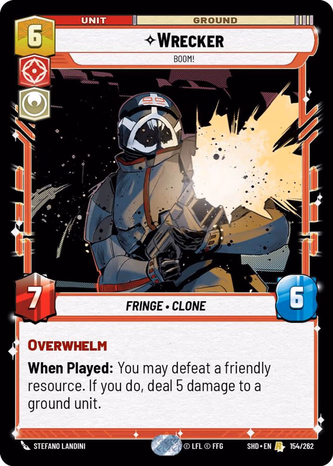 Wrecker - Boom! SHD-154 Star Wars Unlimited card