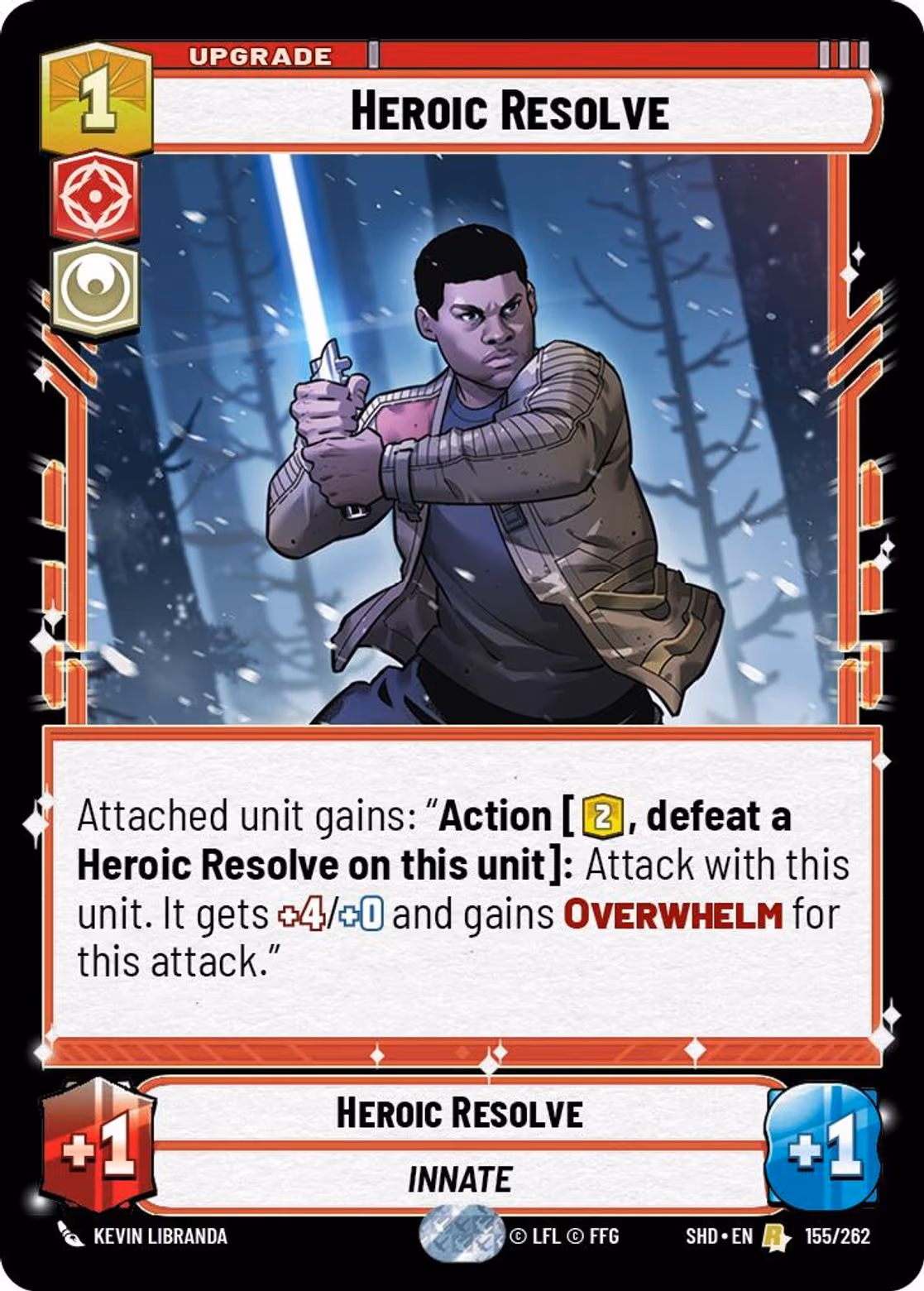 Heroic Resolve SHD-155 Star Wars Unlimited card