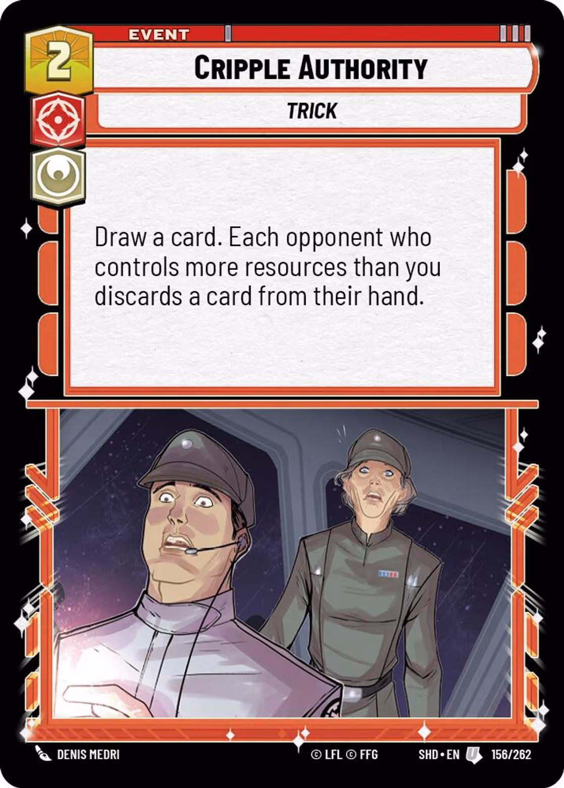 Cripple Authority SHD-156 Star Wars Unlimited card