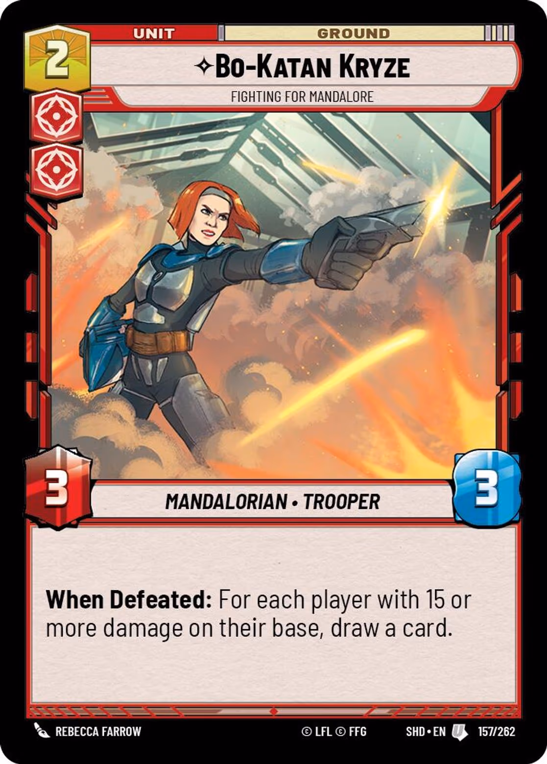 Bo-Katan Kryze - Fighting For Mandalore SHD-157 Star Wars Unlimited card