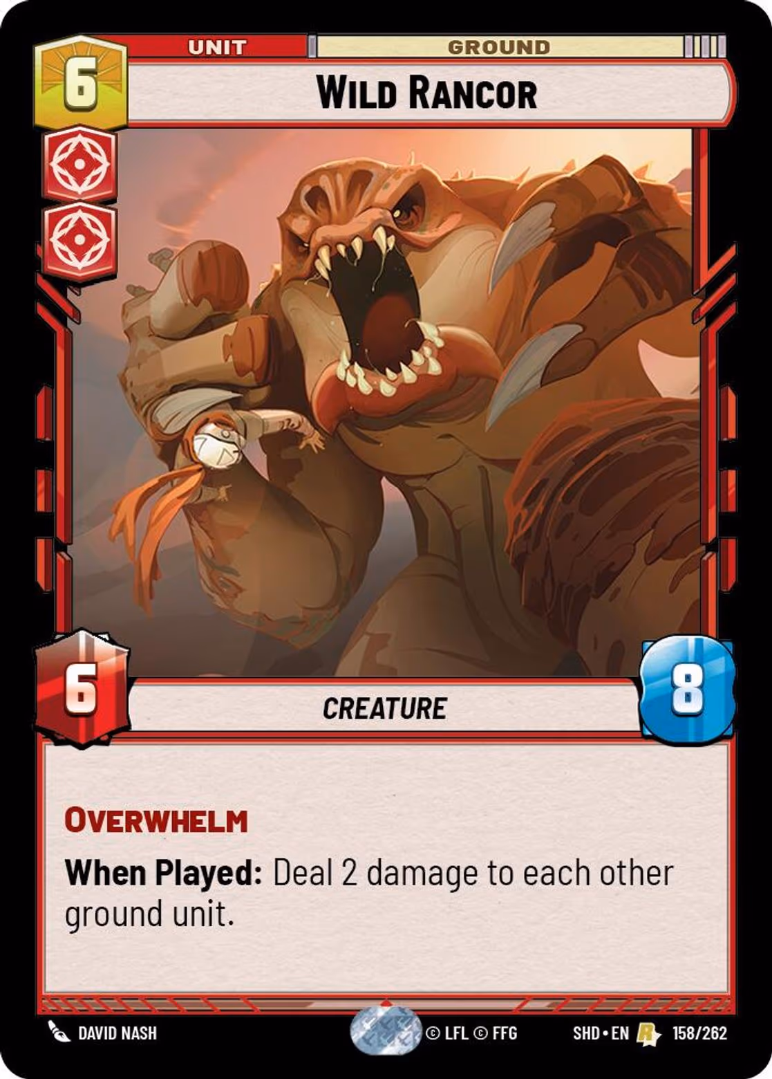 Wild Rancor SHD-158 Star Wars Unlimited card