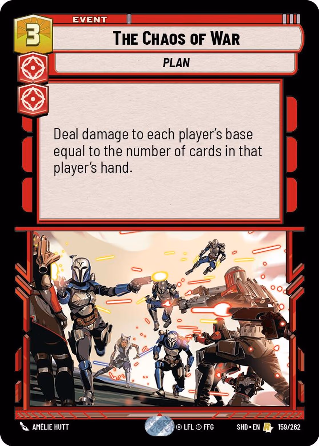 The Chaos of War SHD-159 Star Wars Unlimited card
