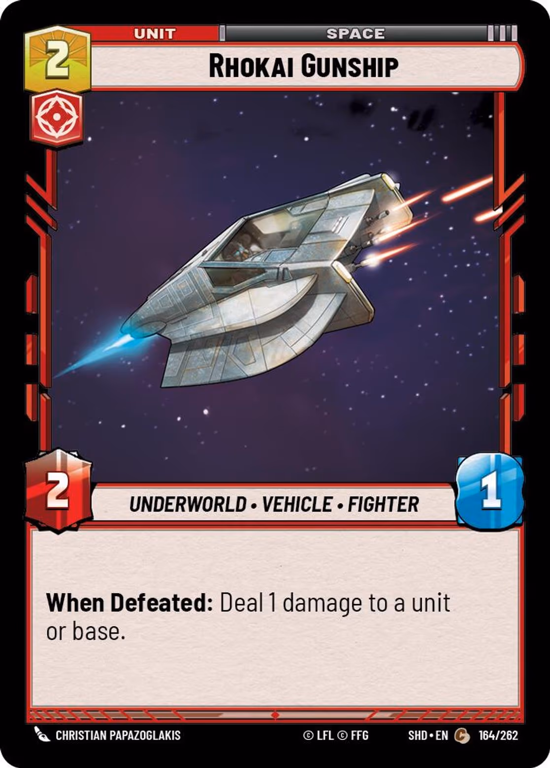 Rhokai Gunship SHD-164 Star Wars Unlimited card