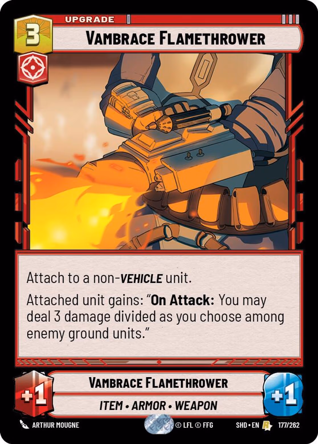 Vambrace Flamethrower SHD-177 Star Wars Unlimited card