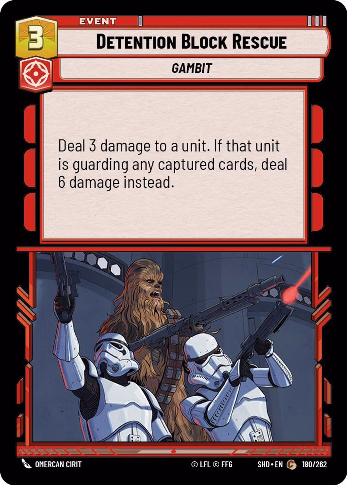 Detention Block Rescue SHD-180 Star Wars Unlimited card