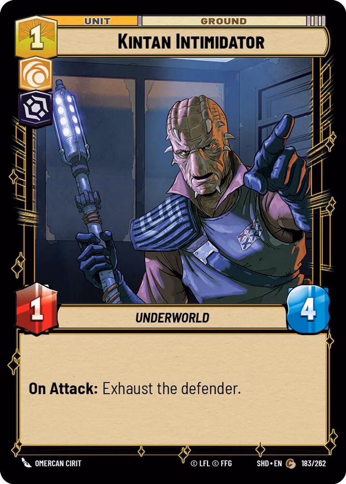 Kintan Intimidator SHD-183 Star Wars Unlimited card