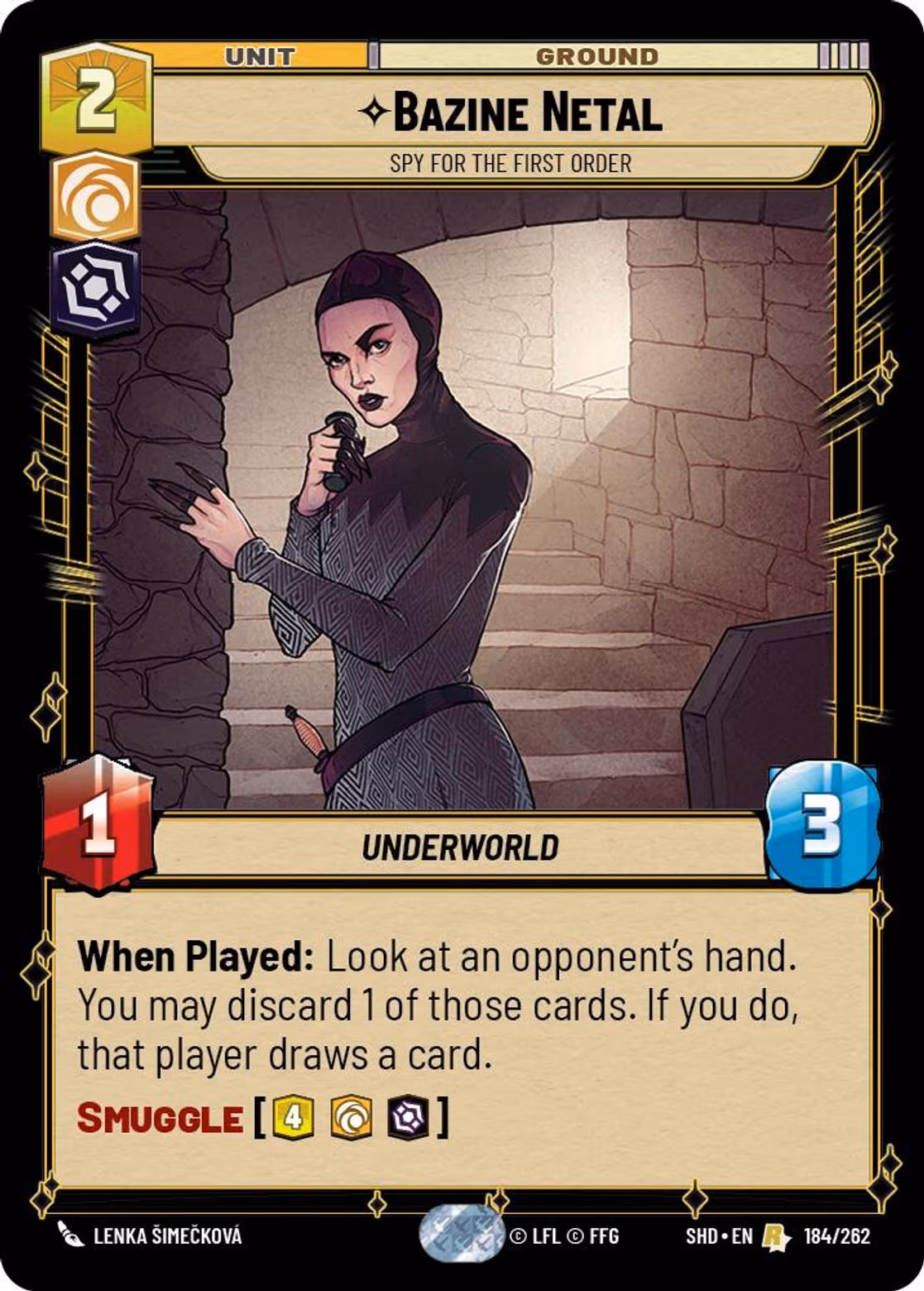 Bazine Netal - Spy for the First Order SHD-184 Star Wars Unlimited card